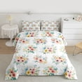 thumbnail image 2 of Homewish Colorful Cute Flower Queen Comforter Set,Country Floral Bedding Sets,Rustic Natural Plant Bedding Comforter Set For Girls,Luxury Bedroom Decor Reversible,3 Pieces, 2 of 8