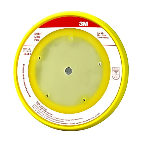 Disque Stikit 3M, 05581, 8 Po, pour Disques PSA, Ponceuse, Corps en Mousse Durable, Sans Poussière
