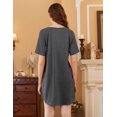 thumbnail image 5 of Ekouaer Nightgowns for Women 3 Pack Sleep Shirts Short Sleeve Nightshirt Pullover Nightdress Soft Sleepwear, 5 of 6