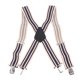 thumbnail image 2 of Tirantes de 4 clips Elegantes tirantes elásticos ajustables con rayas anchas para hombre Tirantes en forma de X para accesorios de disfraces, 2 of 10