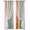 thumbnail image 2 of Oggfader Blackout Curtains for Bedroom Curtains Panel Pair 39 Inch W X 51 Inch L Curtain Overlay Elegant Curtains For Bedroom Multicolor, 2 of 8
