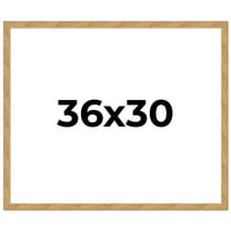 36x30 Frame Beige Real Wood Picture Frame Width 1.25 inches | Interior Frame Depth 0.5 inches |