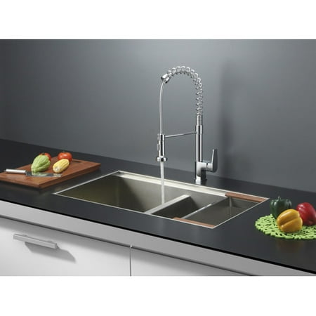 Ruvati 33 X 19 Kitchen Sink With Faucet Walmart Com