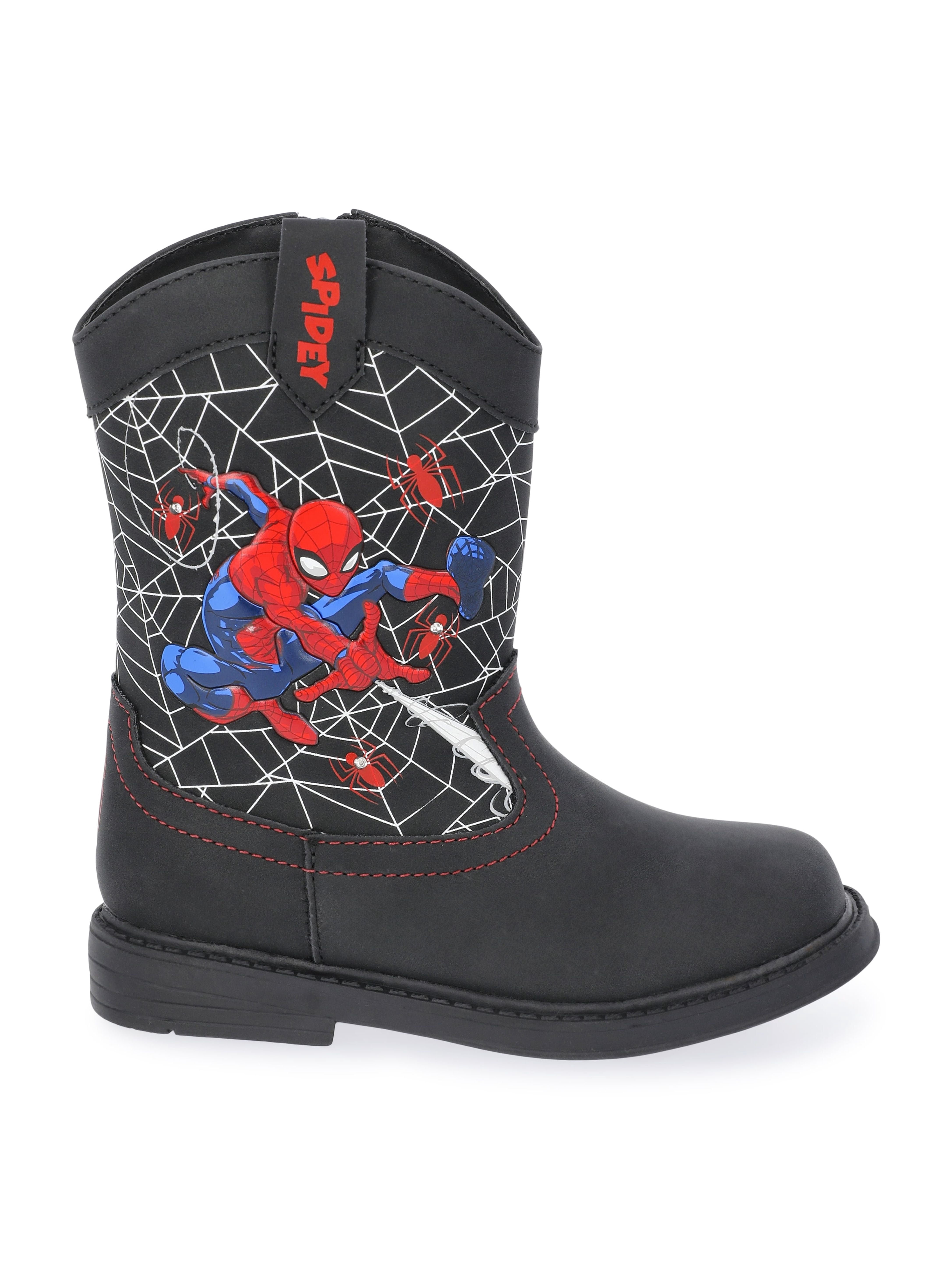 Spider Man Toddler Boys Light Up Western Cowboy Boots