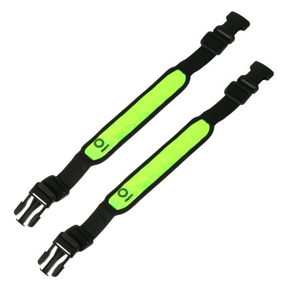 HEALEEP 2Pcs Yellow Led Reflective Armband for Night Running Cycling Walking with High Visibility