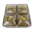thumbnail image 5 of TISHITA Dried Fruit Plate Candy Nuts Dish with Lid Luxury Food Storage Box Appetizer Serving Tray Divided Serving Platter for 4 grids, 5 of 8