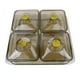 thumbnail image 5 of Plato de frutos secos, aperitivos, plato, caja de almacenamiento de alimentos, oro 4 rejillas, 5 of 9