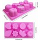 thumbnail image 4 of 3 Pcs Floral Leaf Silicone Molds, 8-Cavity Cake Chocolate Pudding Jelly Soap Muffin Trays for Kitchen Baking - Pink, 4 of 4