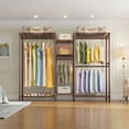 thumbnail image 3 of VIPEK Classic V6 Wire Garment Rack Heavy Duty Clothes Rack for Hanging Clothes, 5 Tiers Freestanding Closet Rack with 7 Shelves & 4 Hanging Rods, Bronze, 3 of 9