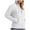 White, variant on Womens Casual Tops Women's Solid Sweatshirt Knitted Full Zip Hoodie With Slit Pockets Classic Hoodie Style Sporty