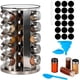 thumbnail image 1 of Especiero Giratorio 360º, Organizador para Cocina, Especiero con 20 Frascos de Vidrio, 5 Niveles, Especie de Cocina, Estante Organizador de Especias, 34 * 22 * 22 cm (Negro), 1 of 10