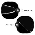 thumbnail image 2 of GOOHOCHY 2 posavasos de acrílico transparente irregulares para taza de café de escritorio, 2 of 8