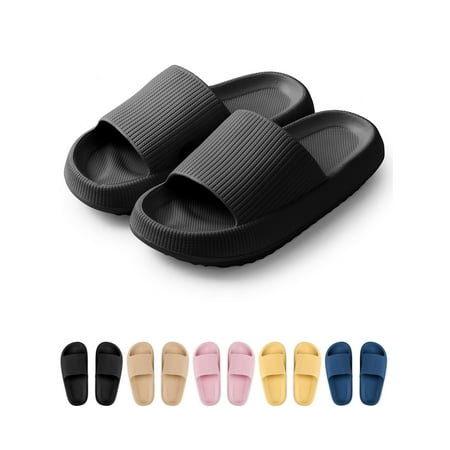 

Gustave Clouds Anti-Slip Slippers for Women and Men Shower Bathroom Slides Sandals House Slippers Comfort Thick Sole Slides Size 5-14