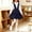 Navy, variant on Girls Pleated Suspender Dress Sleeveless V Neck Skater Pinafore Dress Kids School Uniform Outfit for Little Girls Red 9-10 Years