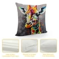 thumbnail image 4 of Creowell Giraffe Graffiti Art Pillow Covers for Couch Sofa Indoor Outdoor Square Style Home Decor 1PC 12x12in, 4 of 5