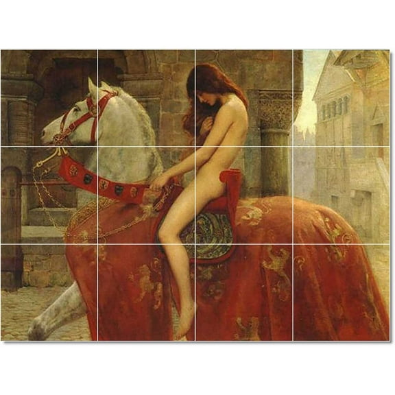 Ceramic Tile Mural-John Collier Mythology Tile Mural House Remodel Decor 17" w x 12.75" h using (12) 4.25 x 4.25 ceramic tiles