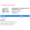 thumbnail image 2 of Head Gasket Set - Compatible with 1979 GMC C3500 7.4L V8, 2 of 2