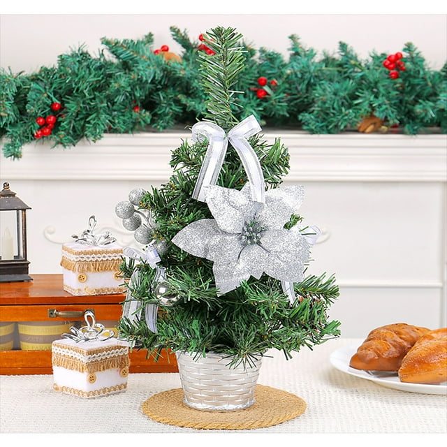 Dsscvnef Christmas Tree Christmas Tree Potted Ornaments Christmas Simulation Christmas Flower Desktop Bonsai Layout Decorations