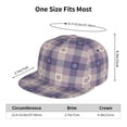 thumbnail image 6 of Daiia Purple Floral Gingham Check Plaid print Flat Bill Hats Flat Brim Trucker Cap Baseball Cap Adjustable Classic Low Profile Hat Unconstructed Plain Cap, 6 of 9