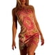 thumbnail image 3 of Txlixc Vestido ajustado con abertura en los hombros para mujer, estampado multicolor sin mangas de una pieza Txlixc  Sexy, 3 of 7