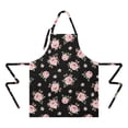 thumbnail image 2 of Pioneer Flower Floral Print Pattern Apron for Women and Men, Cotton Linen Waterproof with Pockets, Adjustable, 33x27 Inch for Kitchen, Gardening, BBQ, Salon, 2 of 6