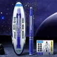 thumbnail image 2 of Fountain Pen Retractable: 0.38mm Blue&Black Ink Barrel Includes 5 Refillable Ink Cartridges, Medium Nib Barrel for Smooth Writing No Leaking, 2 of 8