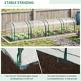 thumbnail image 2 of 13' x 3' x 2.5' Mini Greenhouse, Portable Tunnel Green House with Roll-Up Zippered Doors, UV Waterproof Cover, Thicker PVC Transparent Cover, Heavy Duty Frame, Clear, 2 of 8