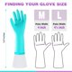 thumbnail image 5 of Guantes de limpieza Elgood, reutilizables, largos, de PVC, sin látex, medianos, 5 of 9