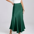 thumbnail image 5 of Kaemgyyd Wedding Guest Skirt for Women Silk Elegant High Waist Maxi Skirts Cocktail Party Work Office Flowy Satin Skirts, 5 of 7