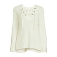 thumbnail image 5 of No Boundaries Juniors’ Lace Up Sweater, 5 of 5