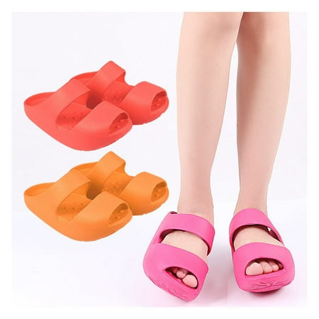 

SPRING PARK 1 Pair EVA Open Toe Soft Swing Slippers Non-Slip Soft Shower Spa Bath Pool Gym House Wedge Sandals Massage Shoes for Indoor & Outdoor