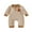 Brown, variant on BemeyourBBs Baby Boy Christmas Romper Striped Santa Collared Long Sleeve Bodysuit