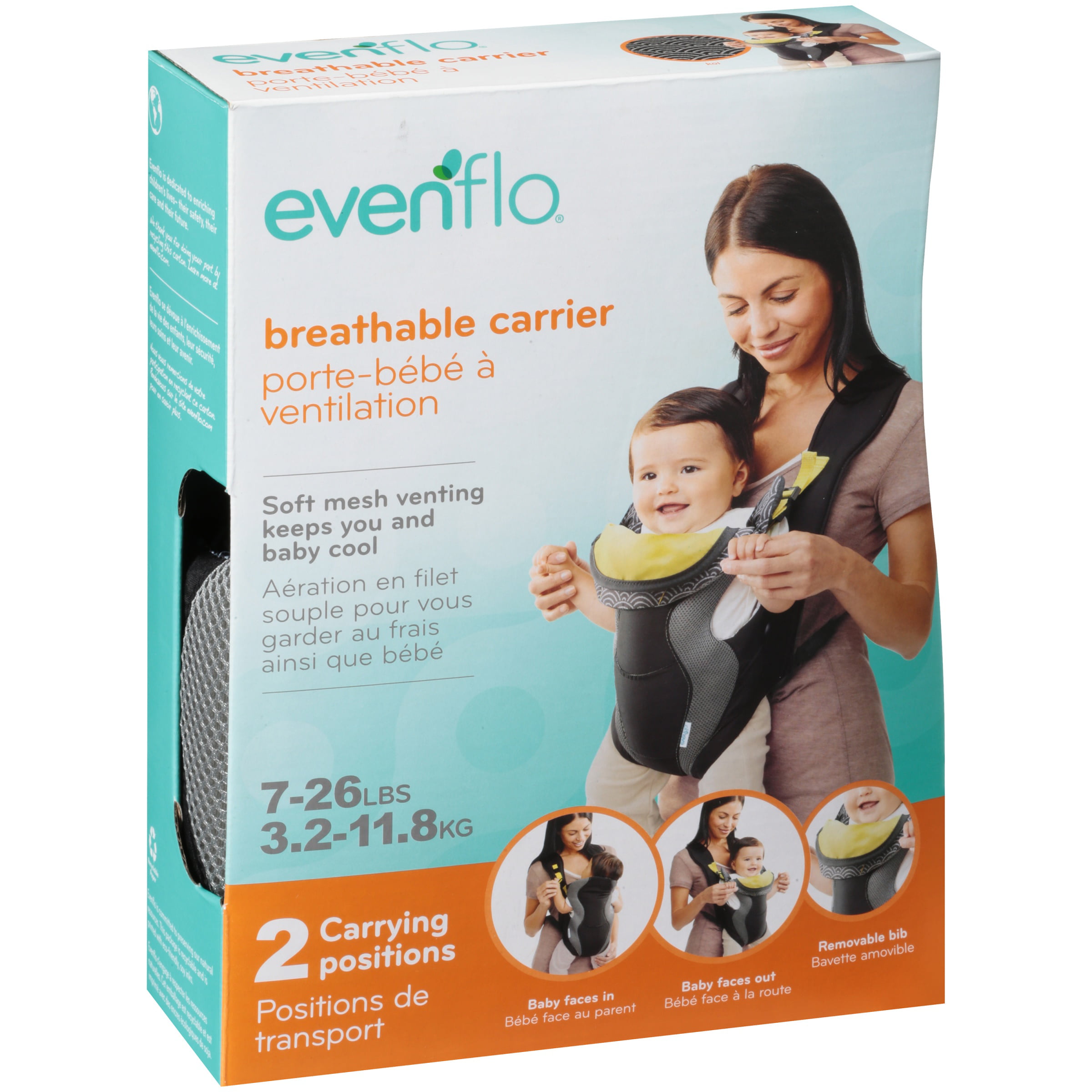 Evenflo Breathable Carrier, Yellow Koi 