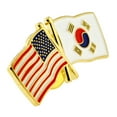 thumbnail image 2 of PinMart's USA and South Korea Crossed Friendship Flag Enamel Lapel Pin, 2 of 3