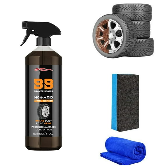 Pakyozj Brake Bomber Cleaner Powerful Wheel Cleaner, Perfect for Cleaning Wheels and Tires Safe On Alloy and Pain,Automobile Wheel Cleaner 120ml