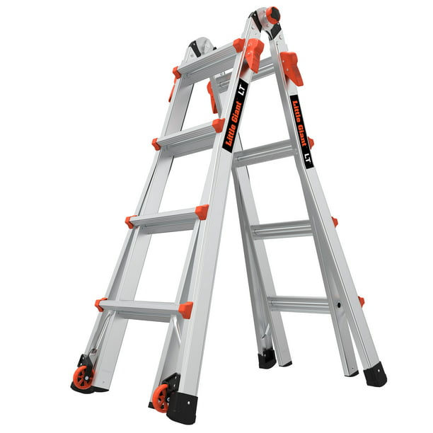 LT M17 Aluminum Ladder with Wheels, Type 1A - 300 lbs. Rated - Walmart.com