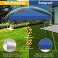 thumbnail image 6 of Costway 10x10ft Patio Outdoor Instant Pop-up Canopy Slanted Leg UPF50+ Sun Shelter Blue, 6 of 11