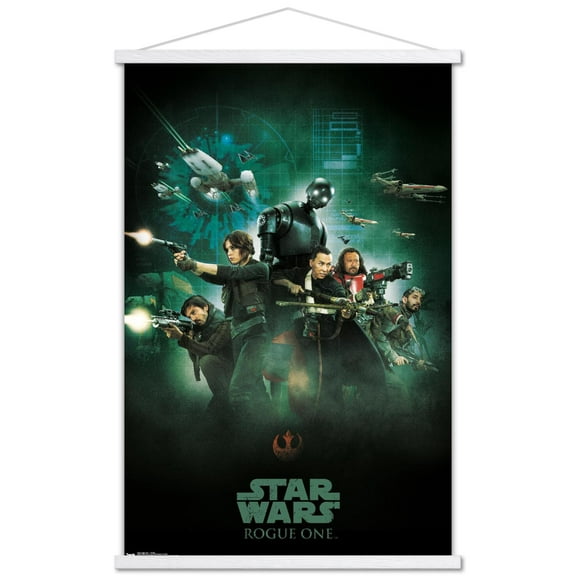 Star Wars: Rogue One - Group Wall Poster with Wooden Magnetic Frame, 22.375" x 34"