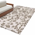 thumbnail image 2 of Farmhouse Brown Runner Rug 2.7x5 FT, Non Slip Entryway Carpet, Vintage Flower Leaf Botanical Plant Washable Soft Floor Carpet Entrance Mat Non-Shedding Throw Rug for Hallway Laundry Room Bedside, 2 of 9
