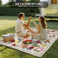 thumbnail image 4 of Watercolor Flowers Outdoor Rug for Patio/Deck/Porch, Non-Slip Large Area Rug 6 x 9 Ft, Rustic Spring Floral Botanical Beige Indoor Outdoor Rugs Washable Area Rugs, Camping Rug Carpet Runner, 4 of 8