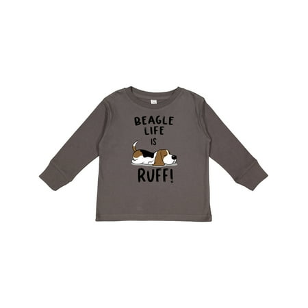 

Inktastic Beagle Life is Ruff! Gift Toddler Boy or Toddler Girl Long Sleeve T-Shirt