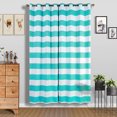 thumbnail image 1 of BalsaCircle 52 x 108 in Turquoise Cabana Stripe Curtains Drapes Panels with Grommet Window Treatments - Home Decorations, 1 of 8