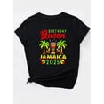 thumbnail image 4 of Camiseta informal de moda para mujer con notas musicales y estampado de cocoteros. Cuello redondo, manga corta, algodón transpirable. Perfecta para primavera/verano. Camiseta deportiva informal., 4 of 7