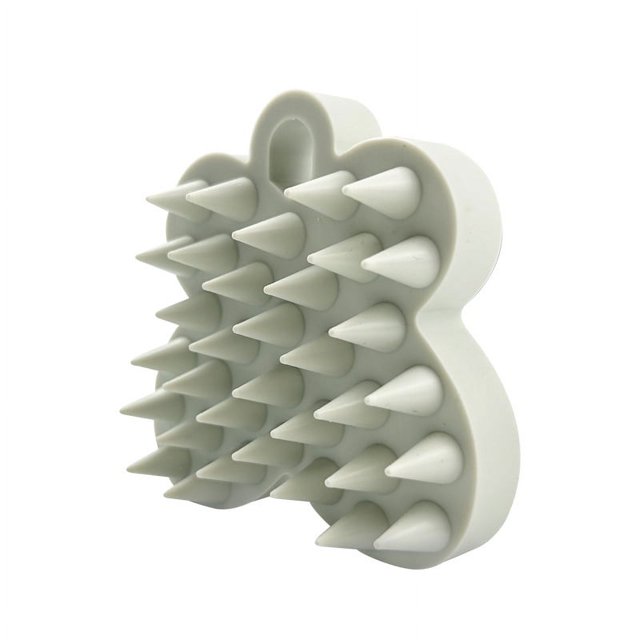 Champú de silicona para limpieza del cuero cabelludo, champú masajeador, peine, champú de doble uso para uso húmedo y seco, peine masajeador