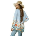 thumbnail image 3 of SCRAWLGOD Flower Women's Open Front Cardigan Lightweight Sweaters for Women Fall Long Sleeve Womens Long Comfy Cardigan Size L for Daily Life Women Jackets Casual, 3 of 7
