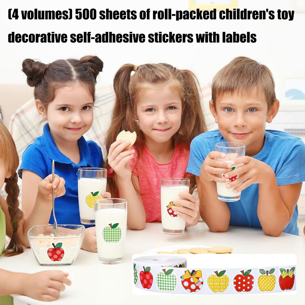 MOMOJIA 500Pcs Expression Sticker Roll Set for Educational Toys and Art Supplies