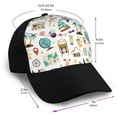 thumbnail image 2 of Naloa Travel1 Adult adjustable Print Baseball Hat, Patchwork curved brim baseball capfor Men and Women, One Size, 2 of 5