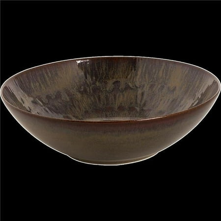 

Palmer PL-533016 9.5 in. Victory Sto are Coupe Bowl Dark Beige & Clay - 56 oz