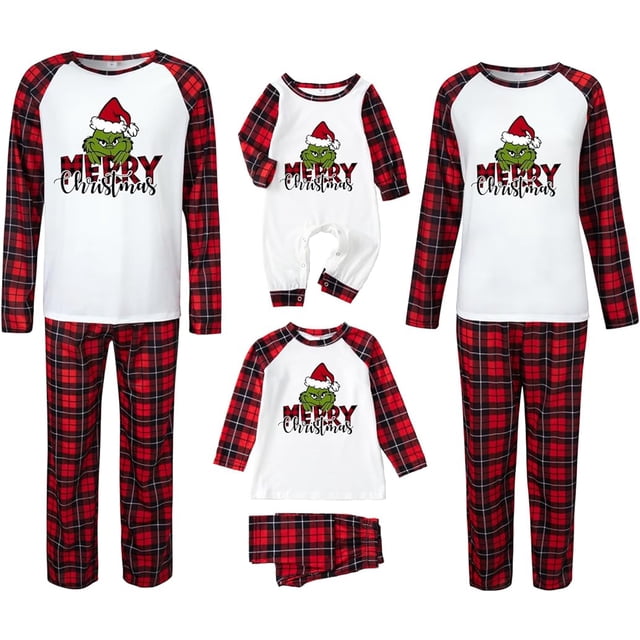 Zelbuck Pijamas navideños para Familia Conjunto a Juego Suave Lindo Pijama navideño navideño Ropa de Dormir para Parejas Hombres Mujeres Tallas Grandes