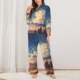 thumbnail image 2 of Balery Western Desert Cloud Cowboy Conjunto de Pijama con Estampado para Mujer, Conjunto de Dos Piezas con Manga Larga, Ropa de Dormir Suave con Bolsillos, Pijamas Cómodos-X-Large, 2 of 7